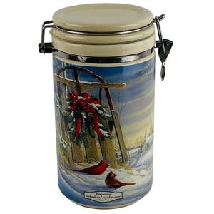 Wild Wings Wintertime Cardinals & Canadian Geese Canister Sam‎ Timm 2006 Crock